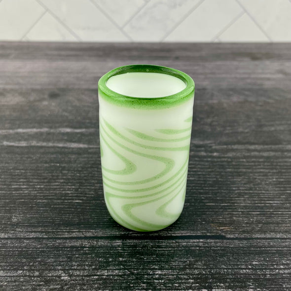 Green White Shot Glass