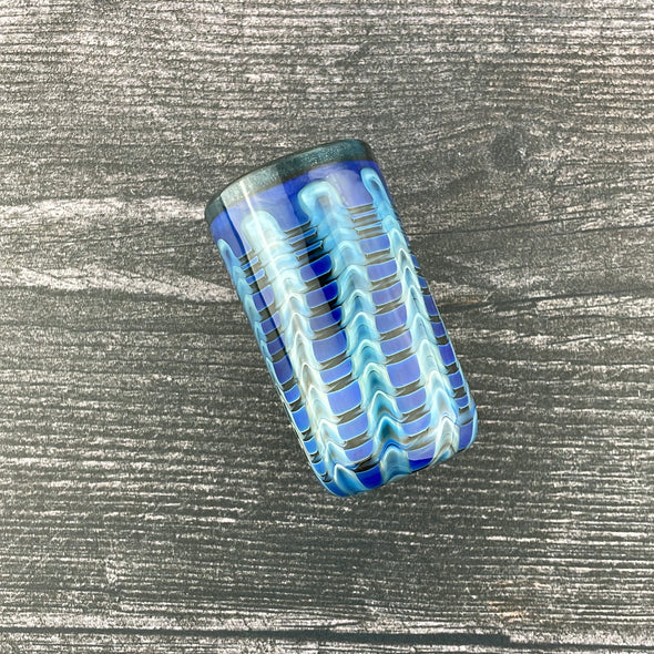 Charcoal Blue Wrap & Rake Shot Glass
