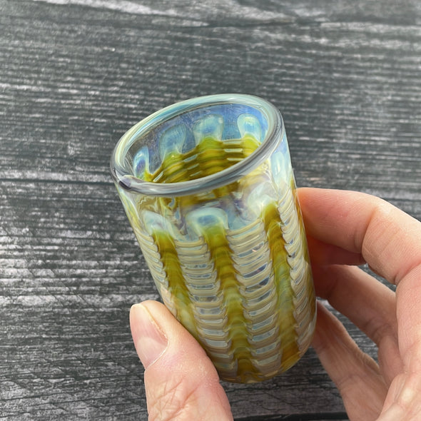 Green Amber Shot Glass