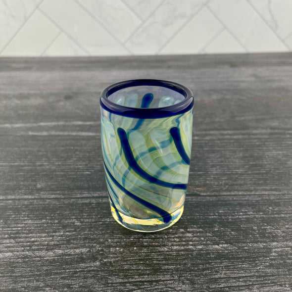 Blue Clear Shot Glass