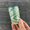 Teal Clear Shot Glass