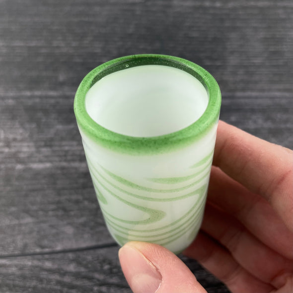 Green White Shot Glass