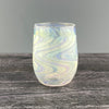 Clear and Lilac Stemless Wineglass