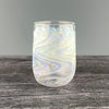 Clear and Lilac Stemless Wineglass