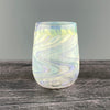 Clear and Lilac Stemless Wineglass