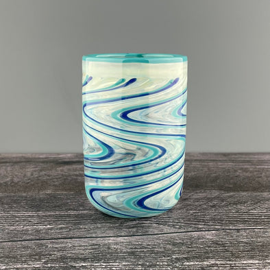 Clear and Teal Cup