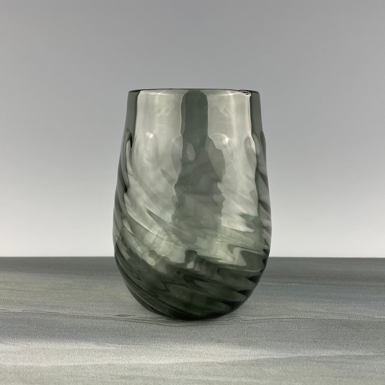 charcoal stemless wineglass
