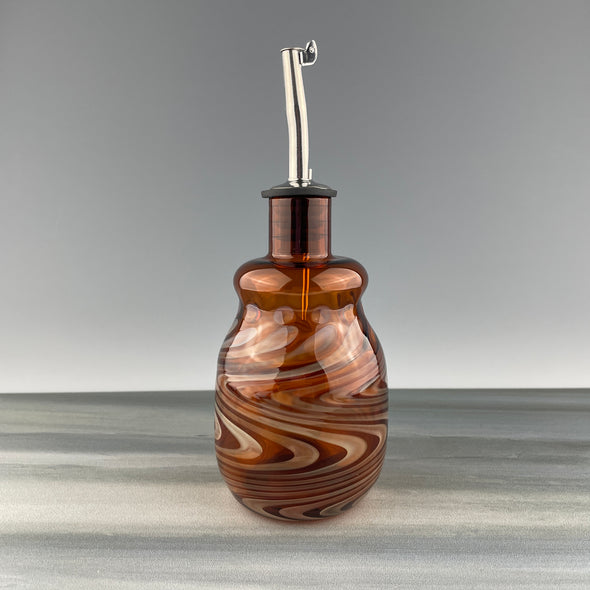 amber glass oil bottle