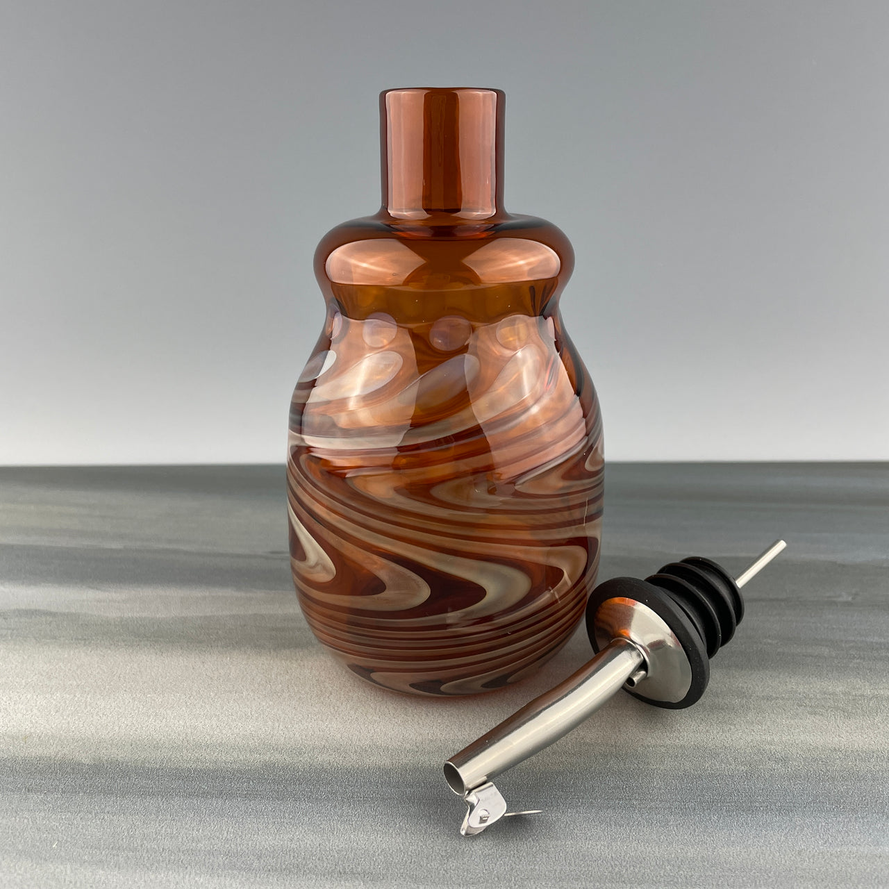 amber glass oil dispenser