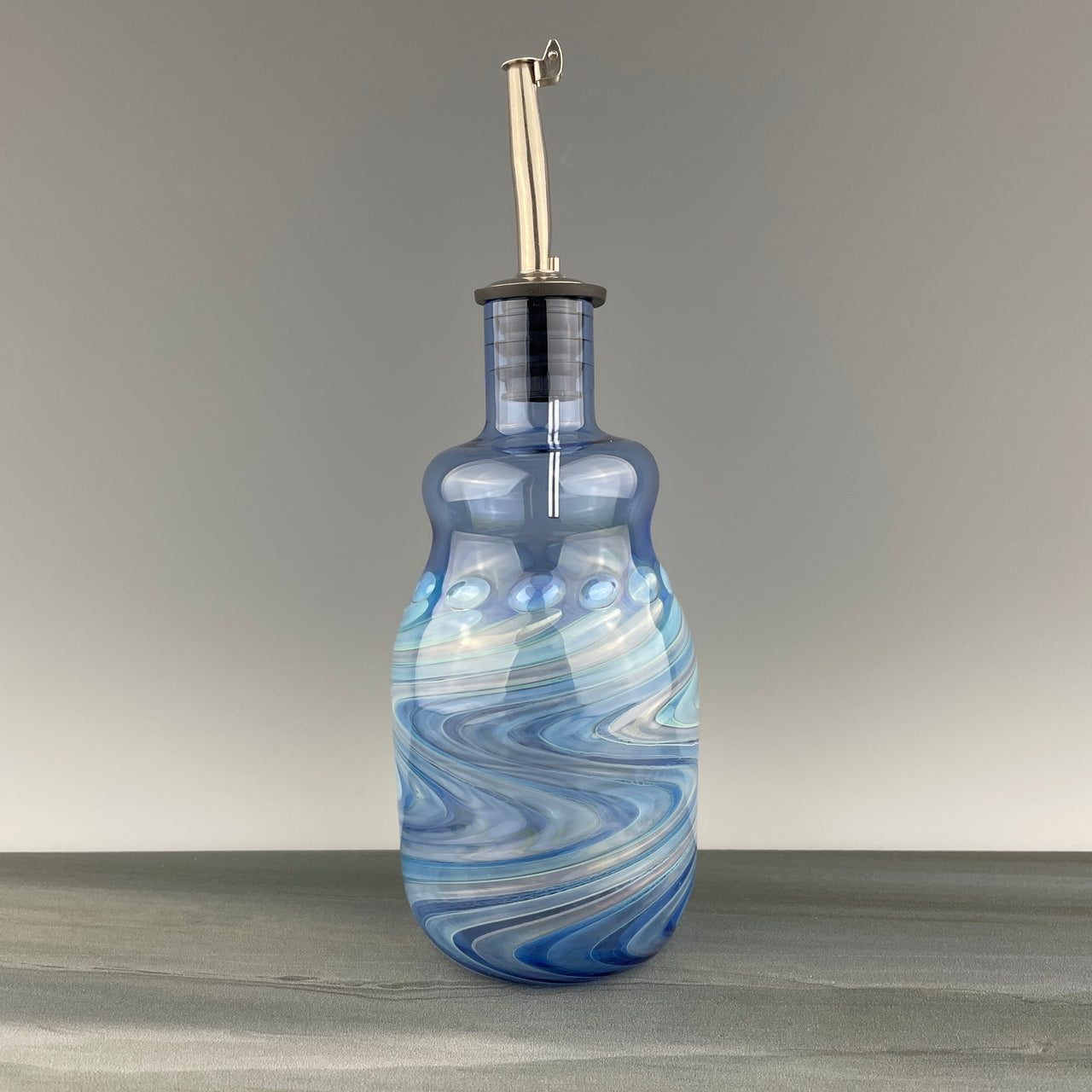 brilliant blue oil bottle