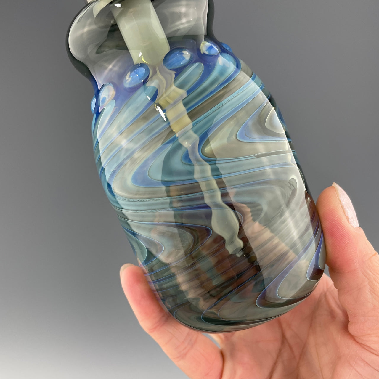 charcoal glass bottle