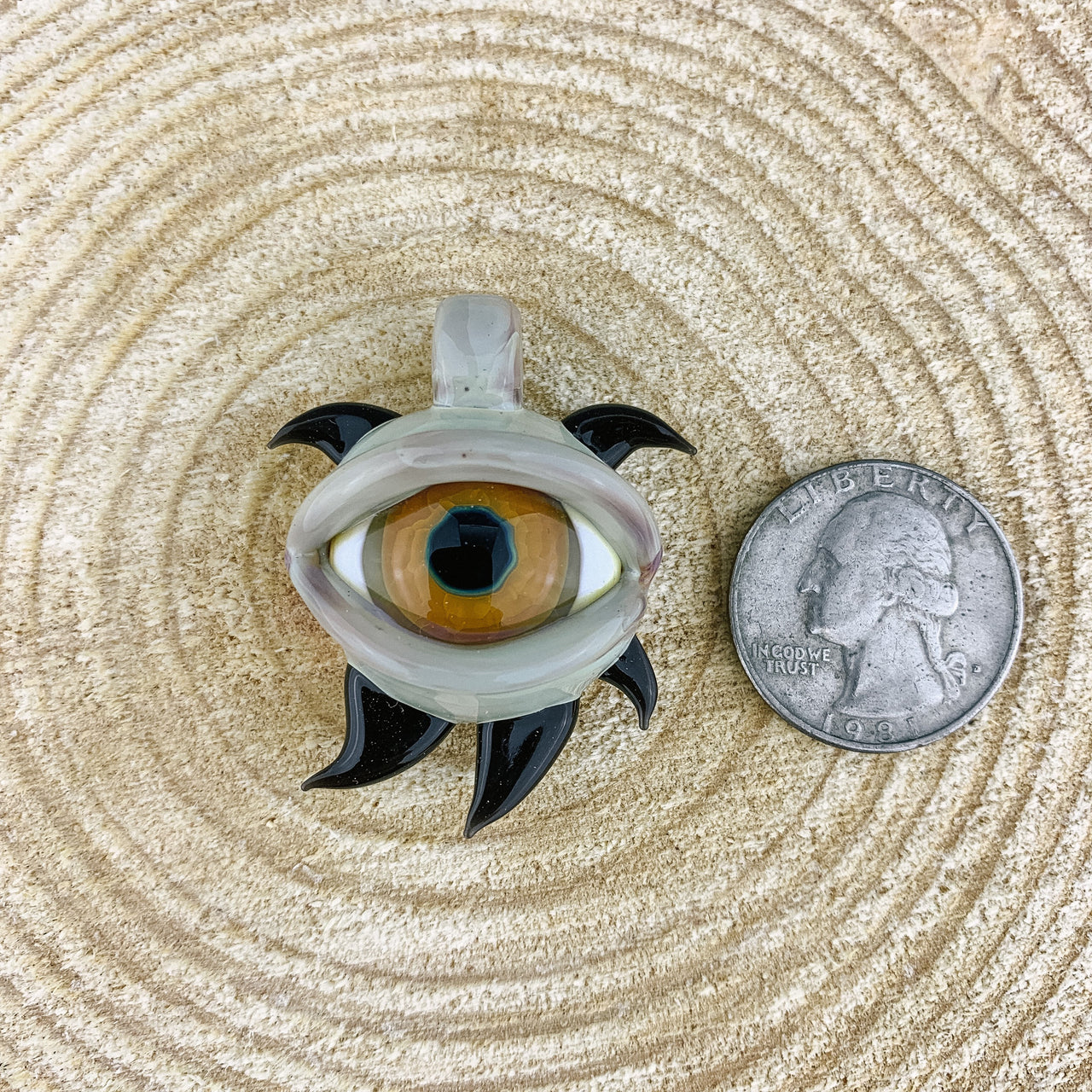 glass eye pendant
