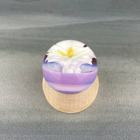 glass flower marble sideview