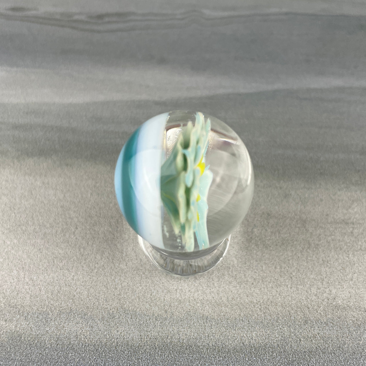 glass flower marble sideview
