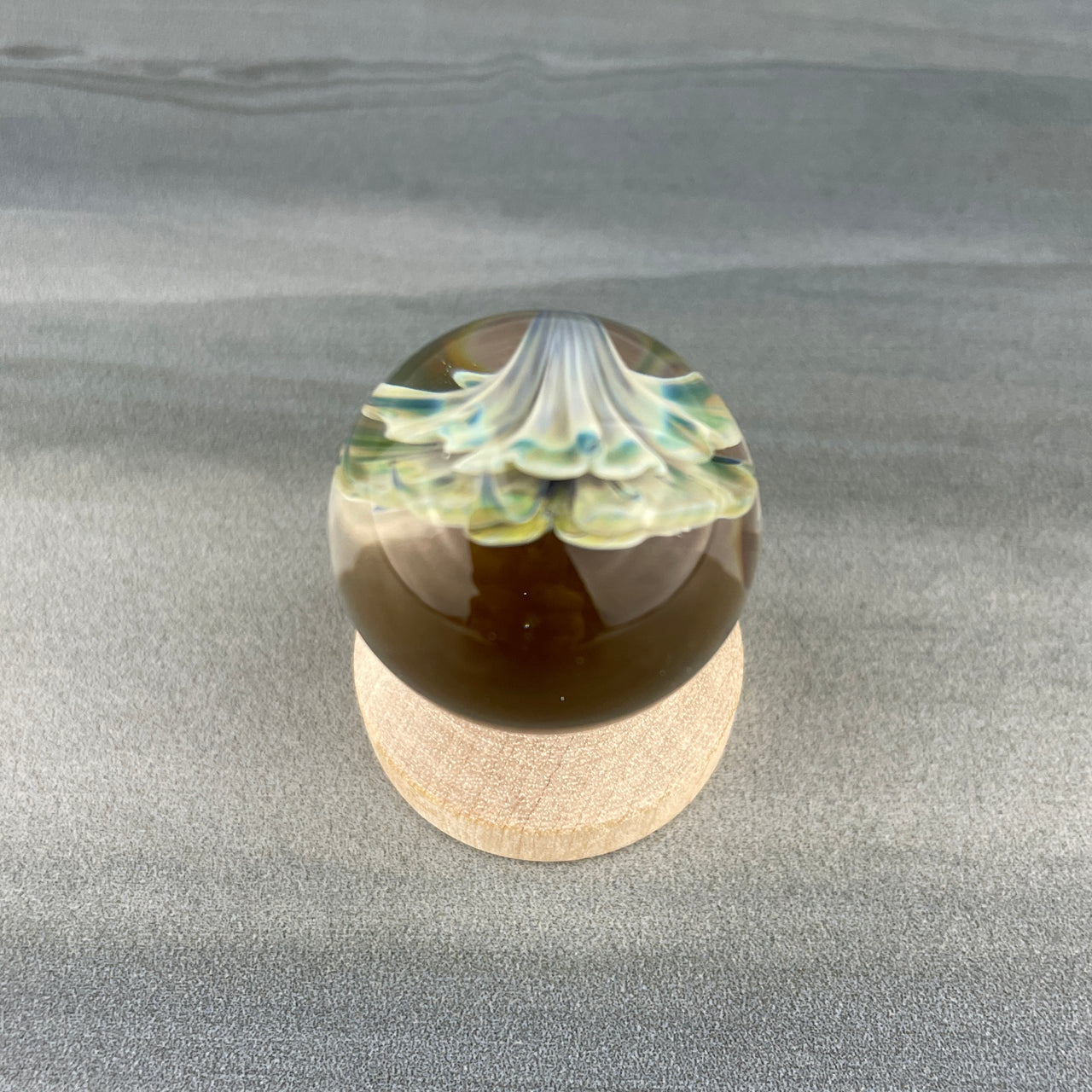 glass flower marble upside down