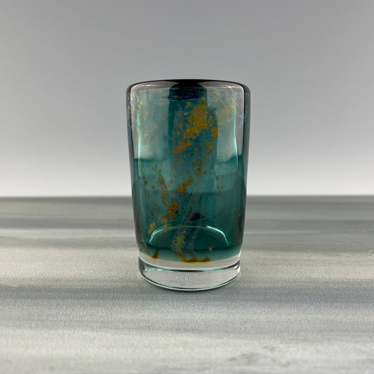 space green shot glass