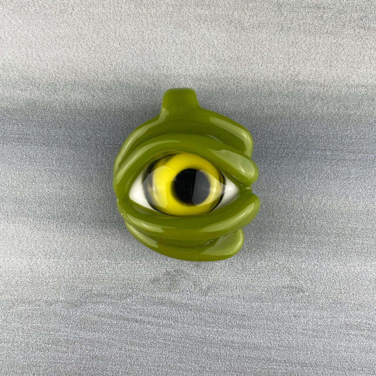hand blown glass eye pendant