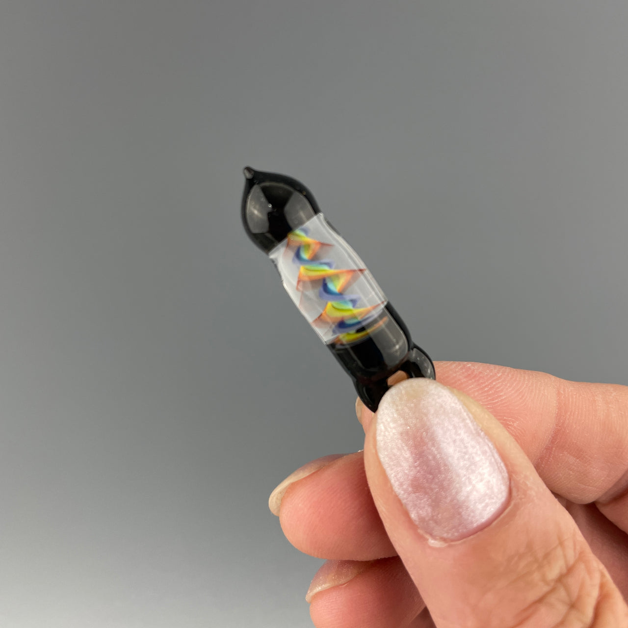 hand blown glass rainbow pendant