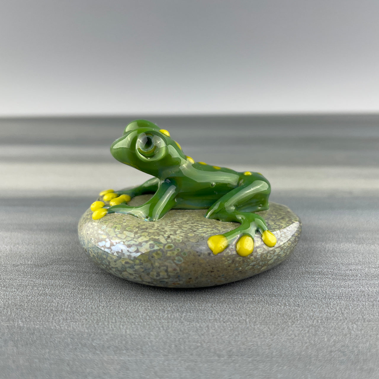 handmade glass frog