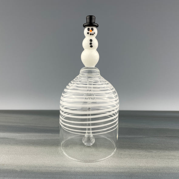 holiday bell with snowman handle