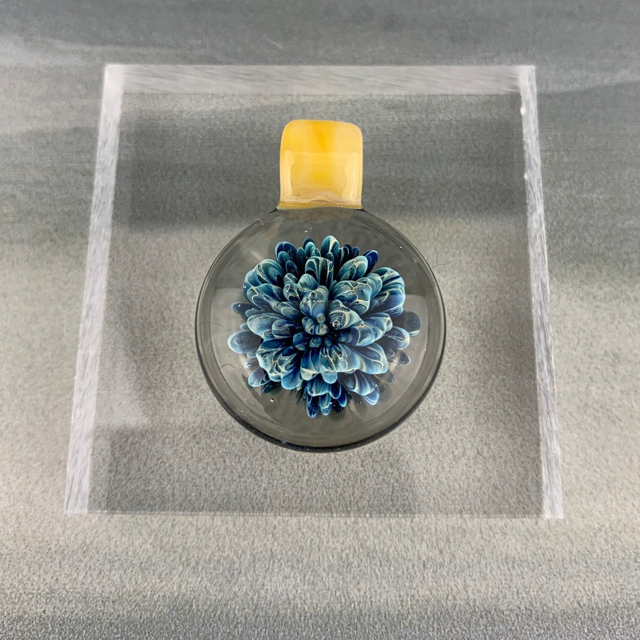 Blue and Yellow Frit Pendant
