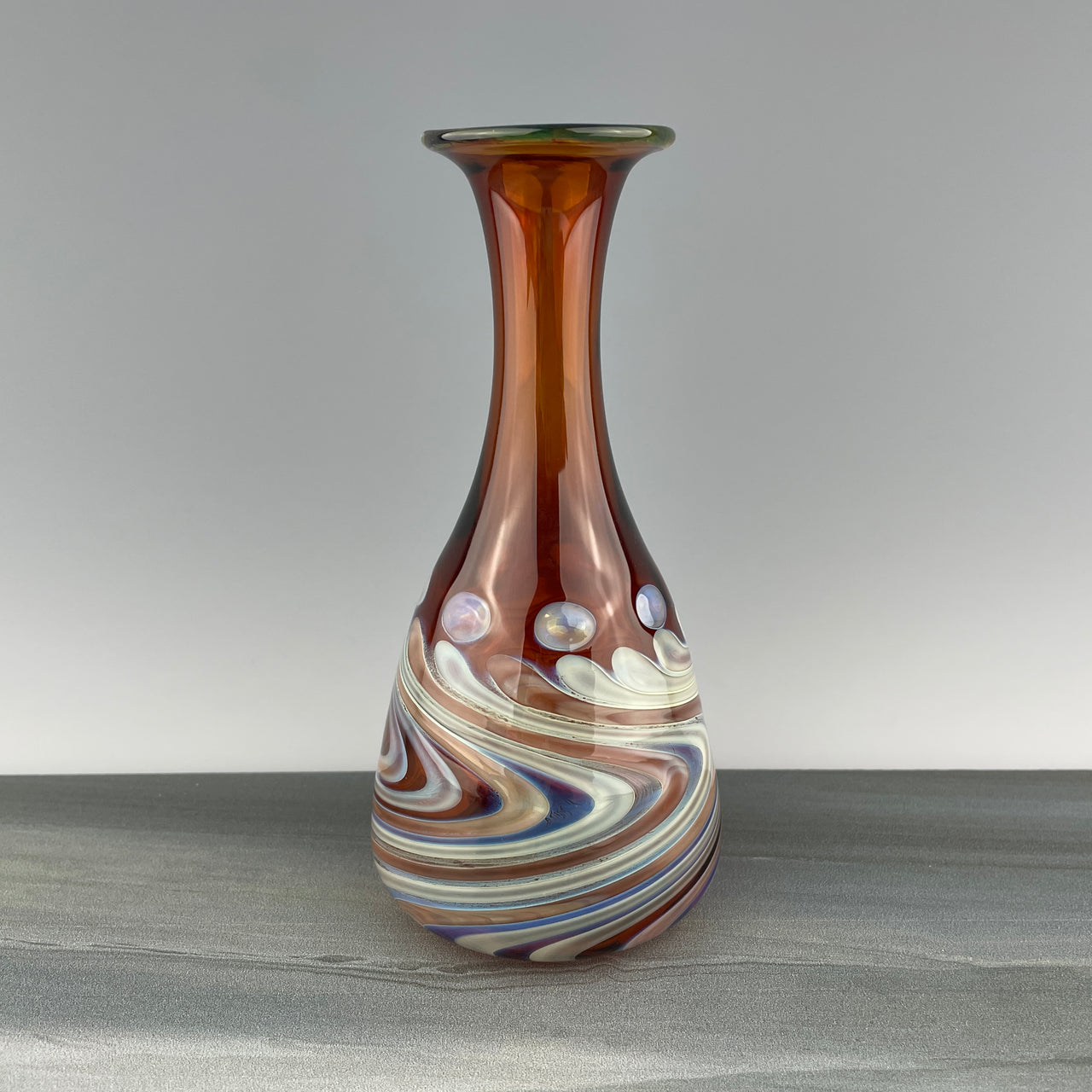 Amber and Silver Vase