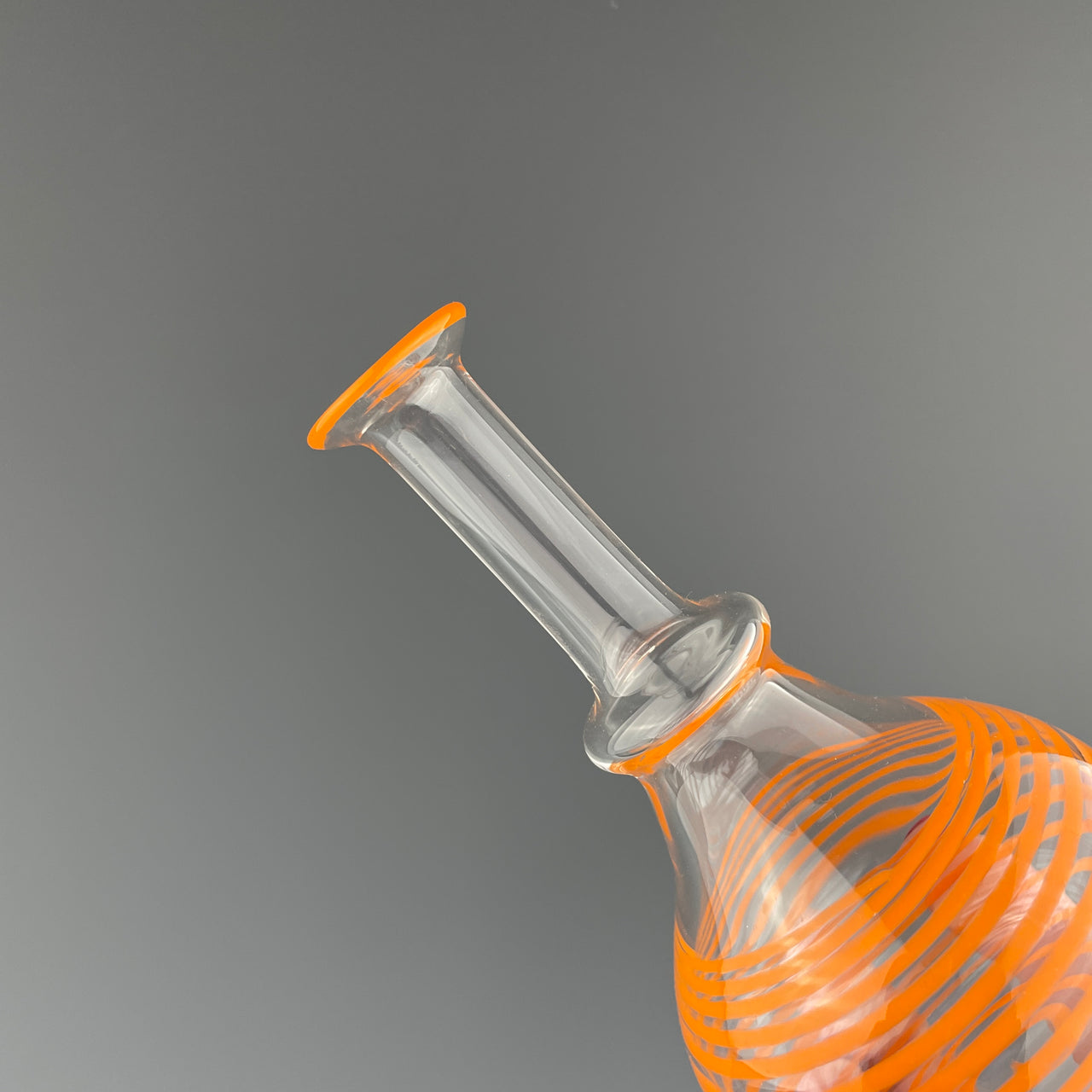 orange swirl glass vase