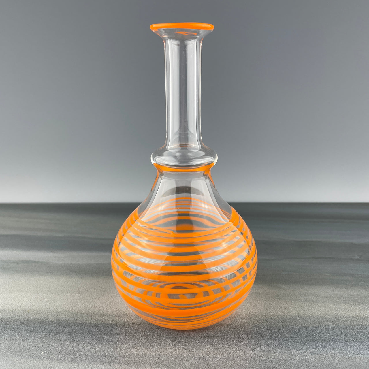 orange swirl vase