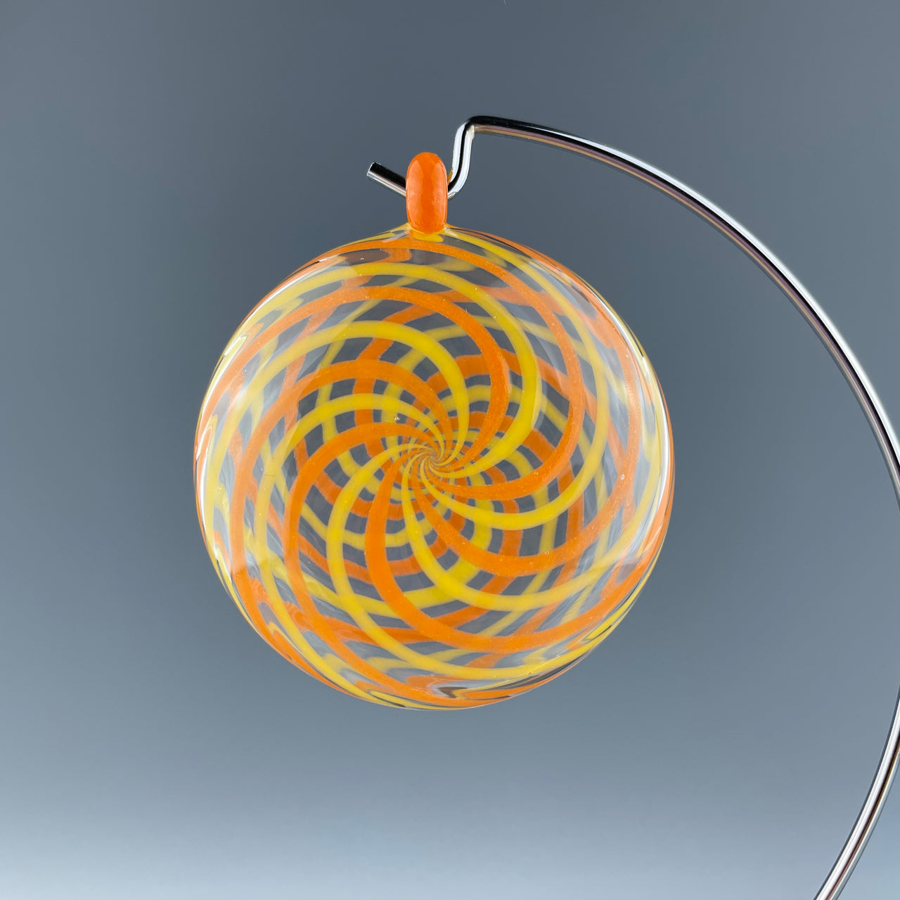 orange swirled christmas ornament