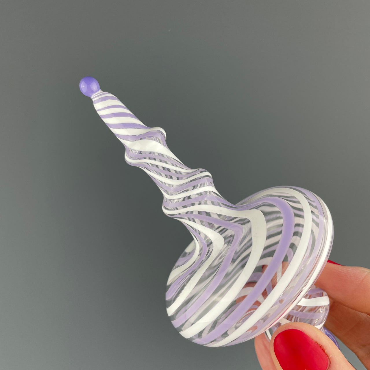 purple and white holiday ornament