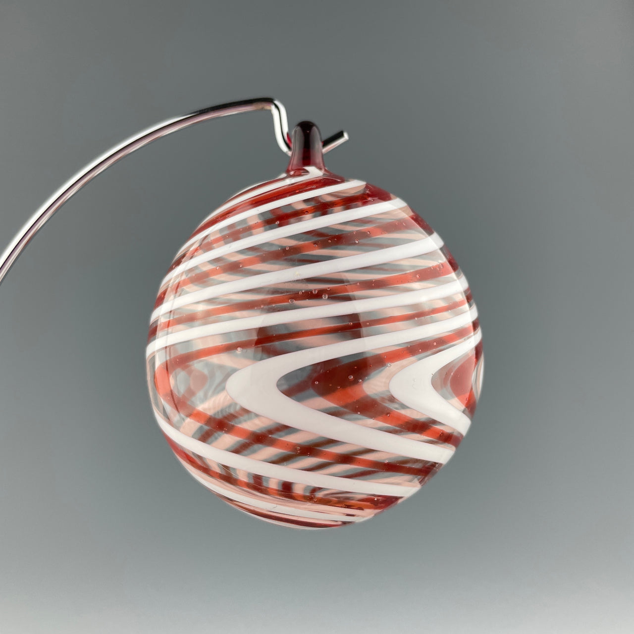 red and white christmas ornament