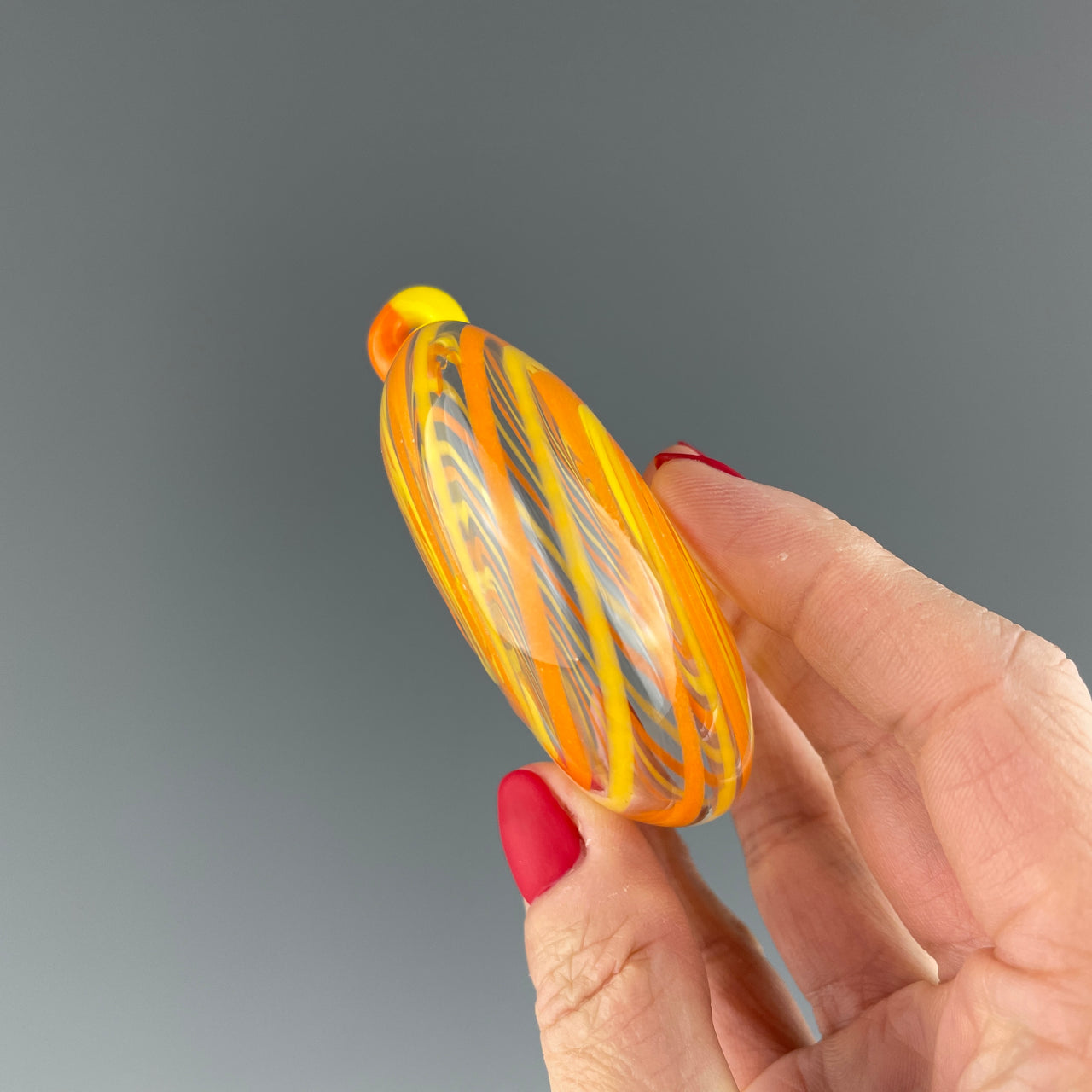 side view of a christmas ornament