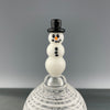 snowman handle on a glass holiday bell